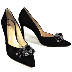 HOGL ⚜ WOMEN'S BLACK SUEDE COMFORT FASHION PUMPS